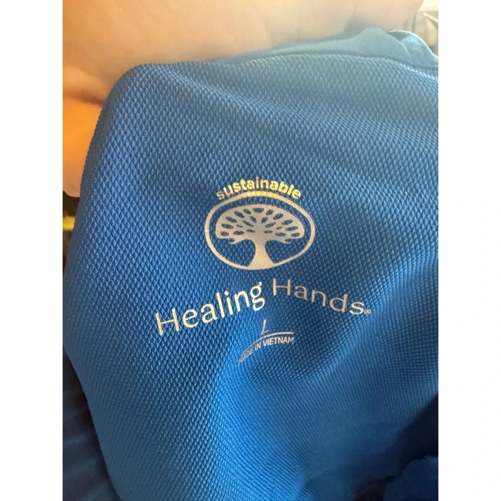 Healing Hands HH Works Women Royal Blue Jogger Scrub Pants Size Large - Picture 4 of 4